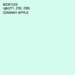 #D3FCEE - Granny Apple Color Image